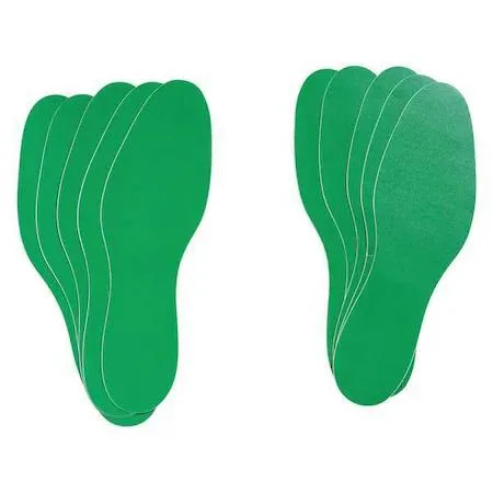 Ten green vinyl floor marking tape rolls in a pack