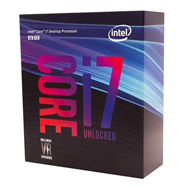 Intel Intel Core i7-8700K Desktop Processor 6 Cores 4.7 GHz Unlocked LGA1151 95W — product photo