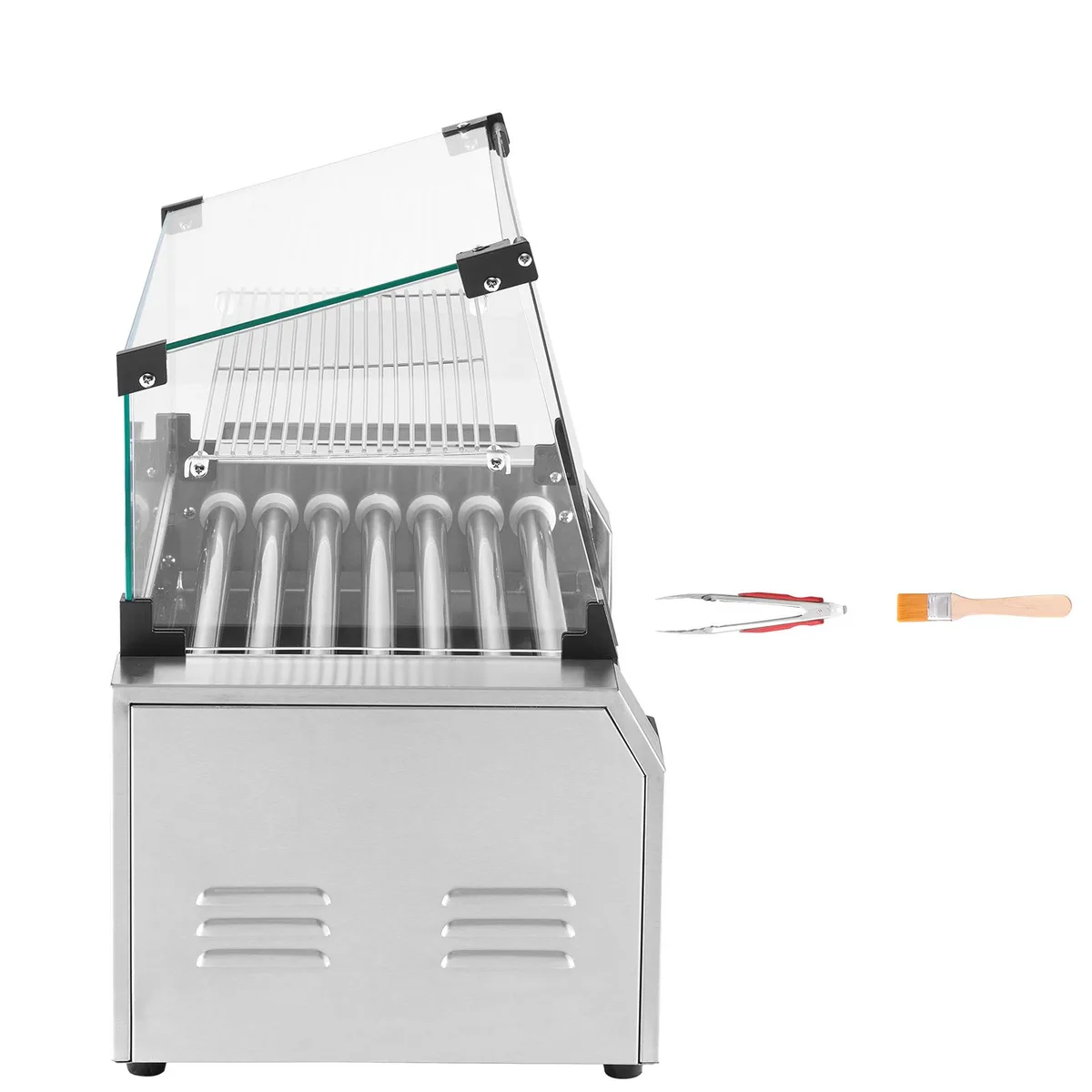 VEVOR VEVOR Hot Dog Roller 7 Rollers 18 Capacity 1200W Stainless Steel — product photo