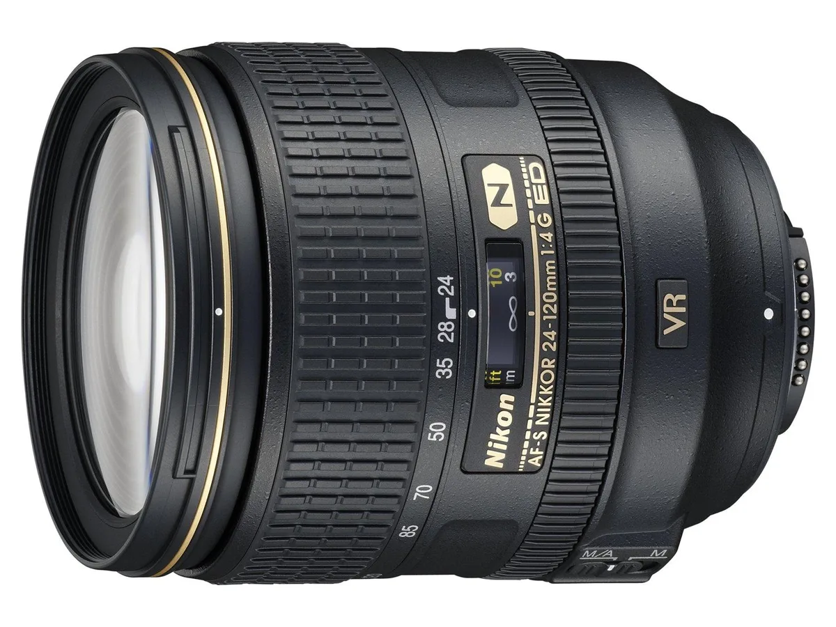 Nikon Inc Nikon AF-S NIKKOR 24-120mm f/4G ED VR camera lens — product photo