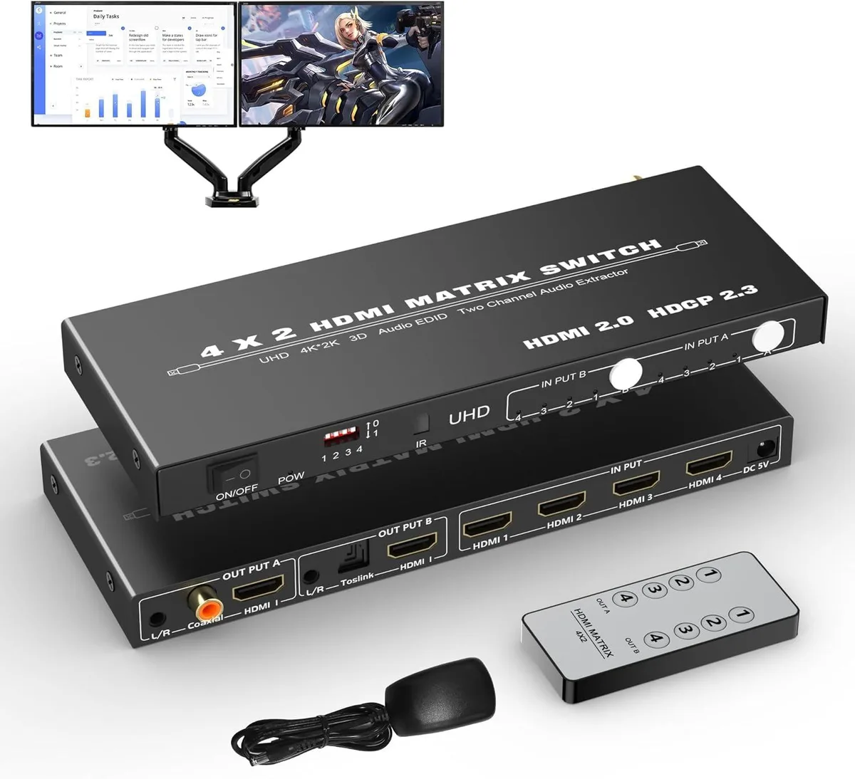 SMA SMA 4x2 HDMI Matrix Switch 4K@60Hz Black — product photo