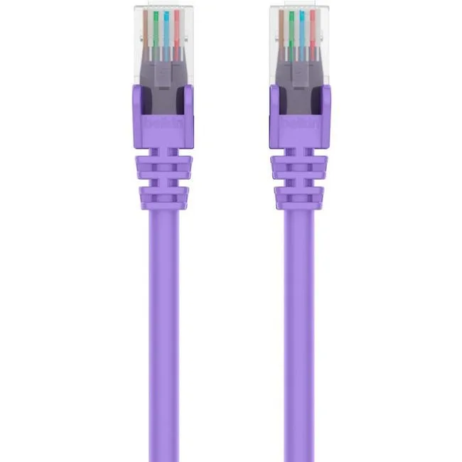 Belkin Belkin A3L980-15-PUR-S 15 ft Cat 6 network ethernet cable purple — product photo