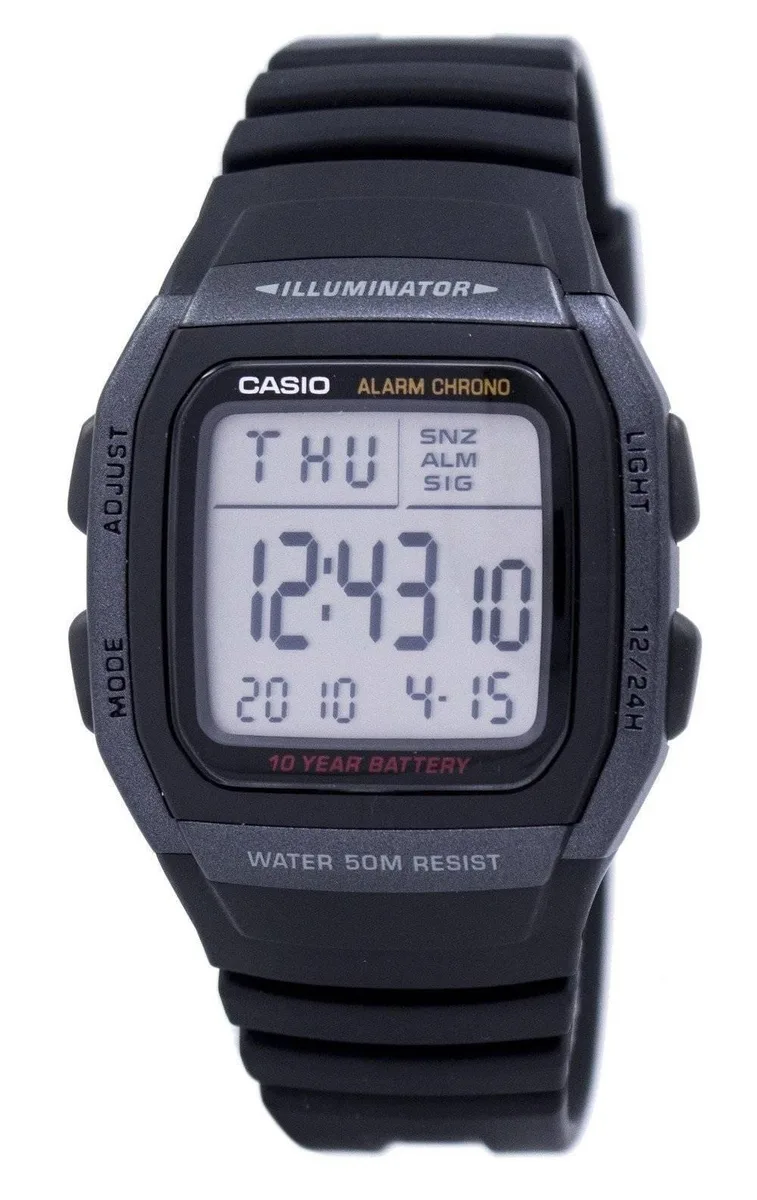 CASIO CASIO W-96H-1BVDF Digital Resin Watch 50m 43.90mm — product photo