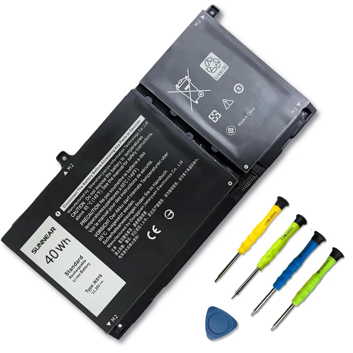  JK6Y6 40Wh 11.4V Laptop Battery for Dell Latitude Vostro Inspiron — product photo