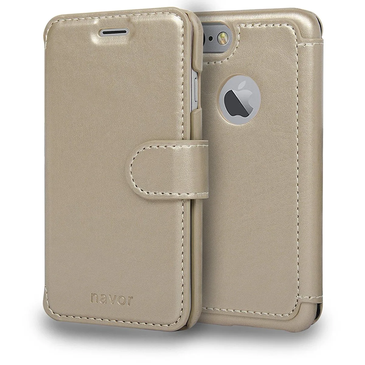 Navor Navor Flip Wallet Case for iPhone 7 Gold — product photo