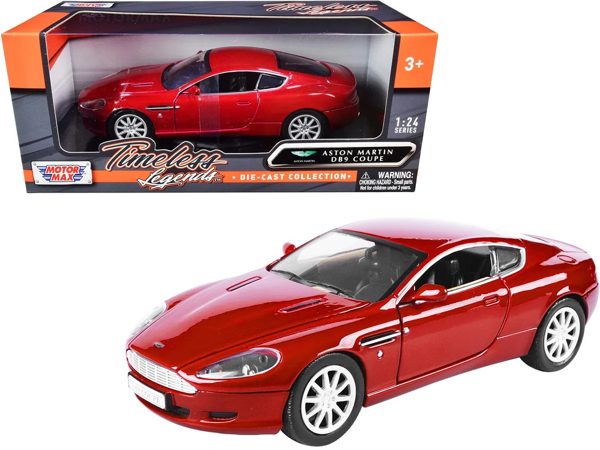 MOTORMAX MOTORMAX Aston Martin DB9 Coupe Red Timeless Legends 1/24 Diecast Model Car — product photo
