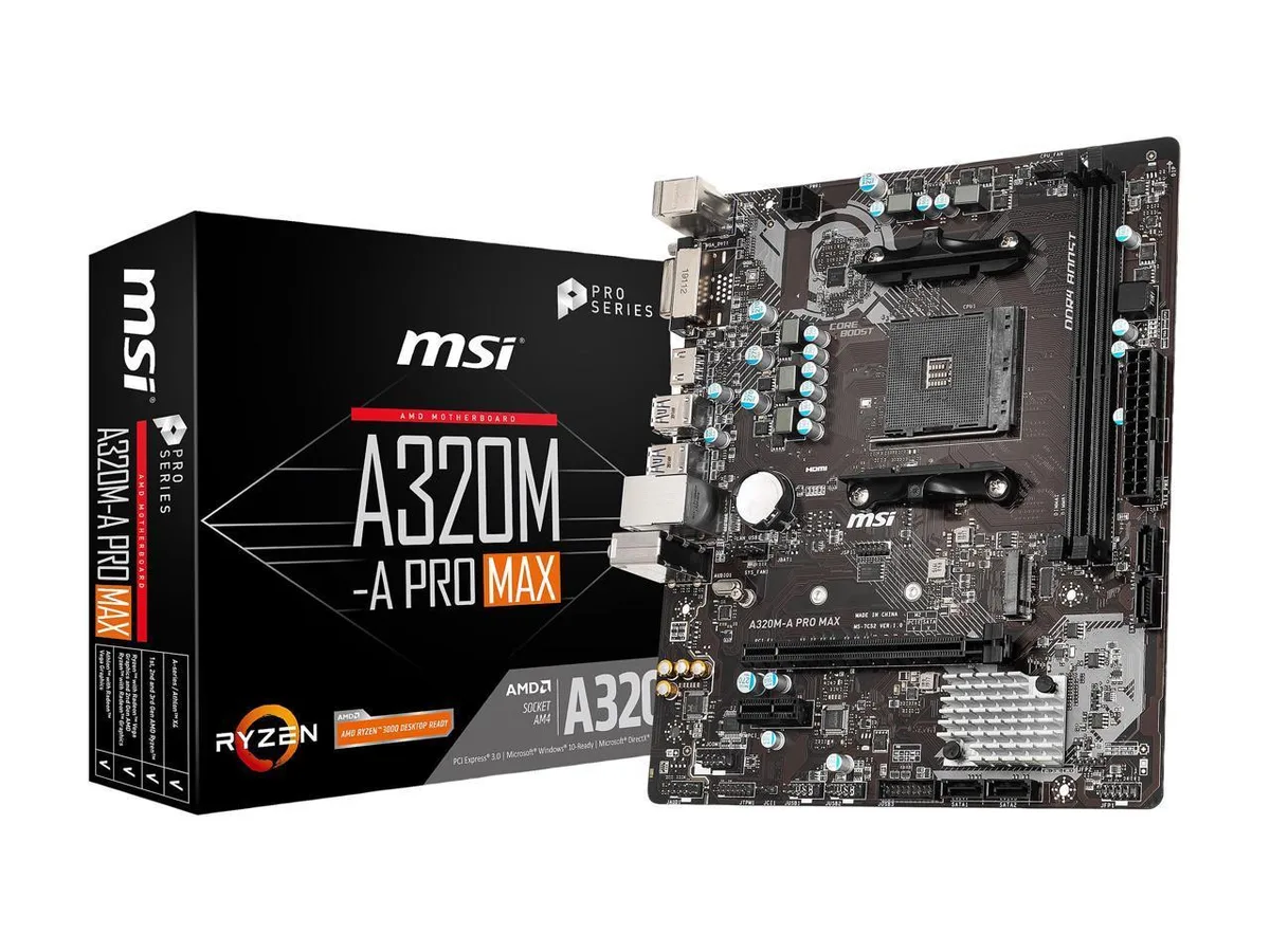 MSI MSI A320M-A PRO MAX AM4 AMD motherboard — product photo