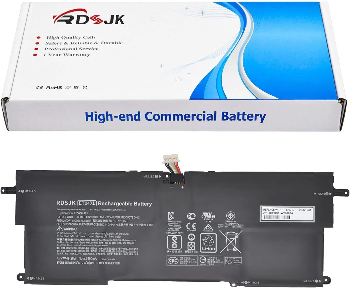 NShi NShi ET04XL laptop battery 7.7V 49.28Wh for HP EliteBook X360 1020 G2 — product photo