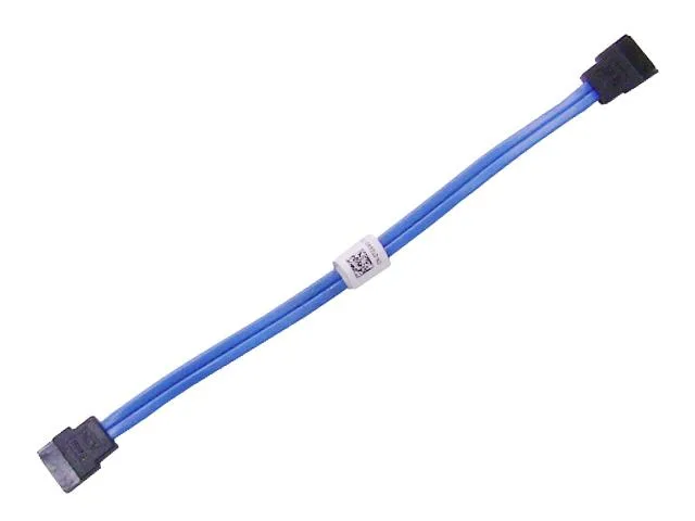 Flat black SATA data cable with connectors at both ends, 165mm length
