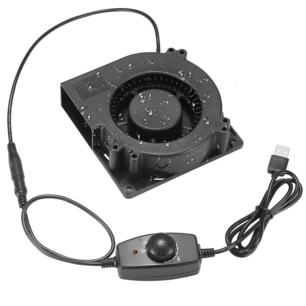 PANO-MOUNTS PANO-MOUNTS 120mm 5V USB Blower Fan 32mm Moisture-Proof Speed Controller — product photo