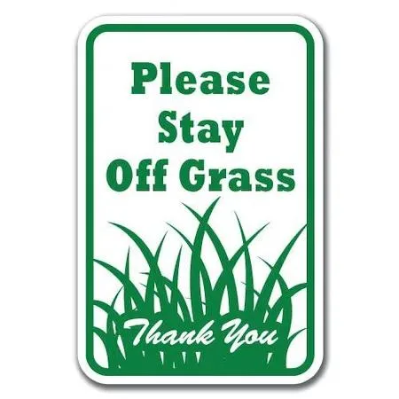 SignMission SignMission A-1218 Keep Off Grass Sign 12 x 18 in Transparent — product photo
