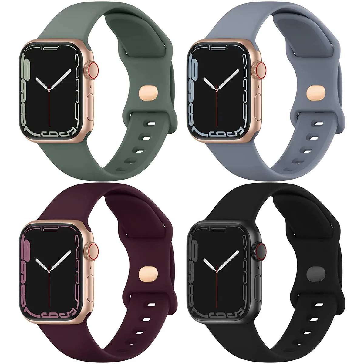 Mimo Tech Mimo Tech Apple Watch Band 38/40/41mm Multi-Color Silicone Sport Strap — product photo