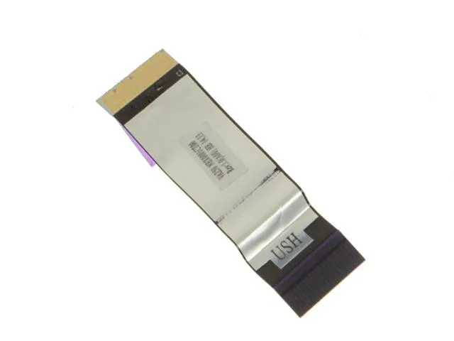 Flat orange ribbon cable with connectors on each end
