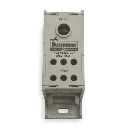 Bussmann Bussmann PDBFS330 Power Distribution Block 380A 1P 6P Secondary 600V — product photo