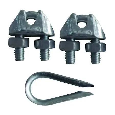 Dayton Dayton 1DKK9 Wire Rope Clip and Thimble Kit 1/8 Inch Stainless Steel — product photo