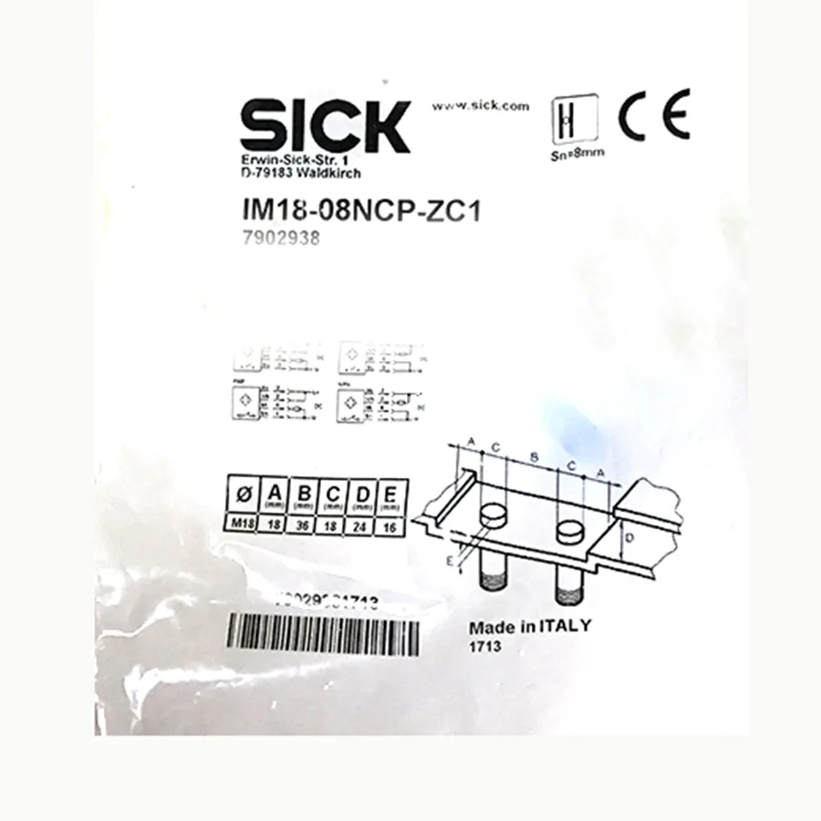 Sick Sick IM18-08NCP-ZC1 M18 inductive sensor 8 mm — product photo