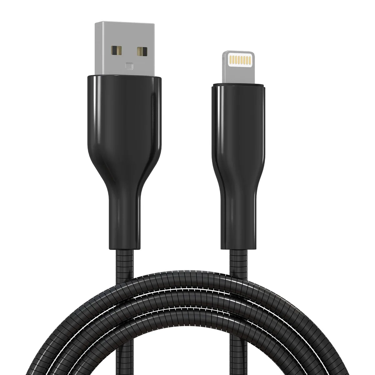  PU-USB-57 6.6 ft Metal Braided Lightning Cable 3A 480Mbps — product photo