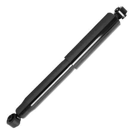 Cylindrical metal rear shock absorber with silver finish and mounting eyelets, Unity part 251140