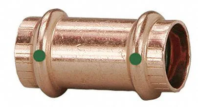 Copper slip coupling, straight press-fit fitting, no center stop
