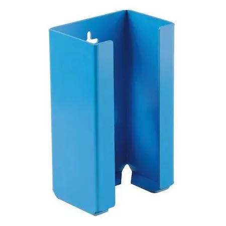Blue acrylic glove dispenser, wall or countertop mount, holds one box