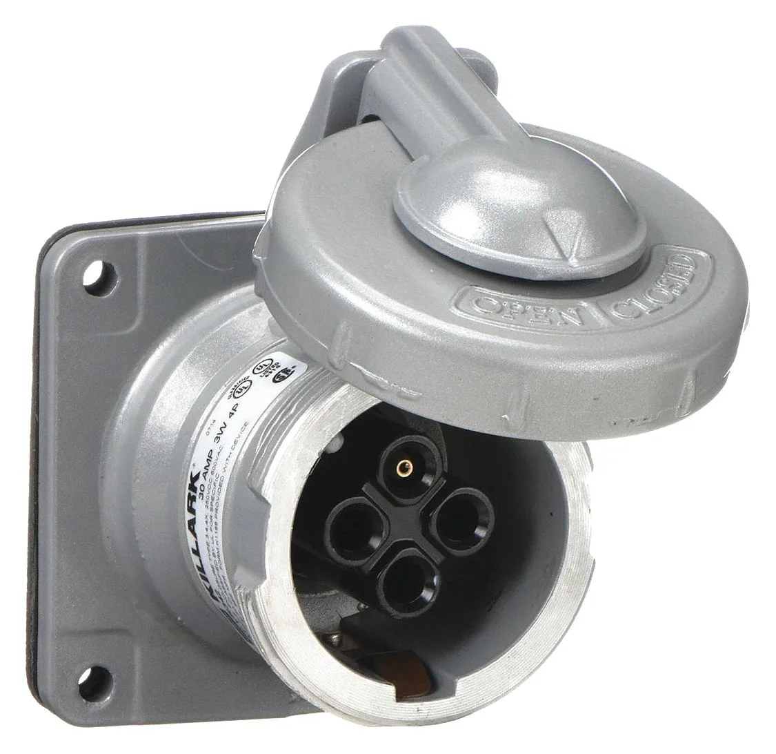 Killark Killark VR342 30 A 600V AC 250V DC 3-pole receptacle — product photo