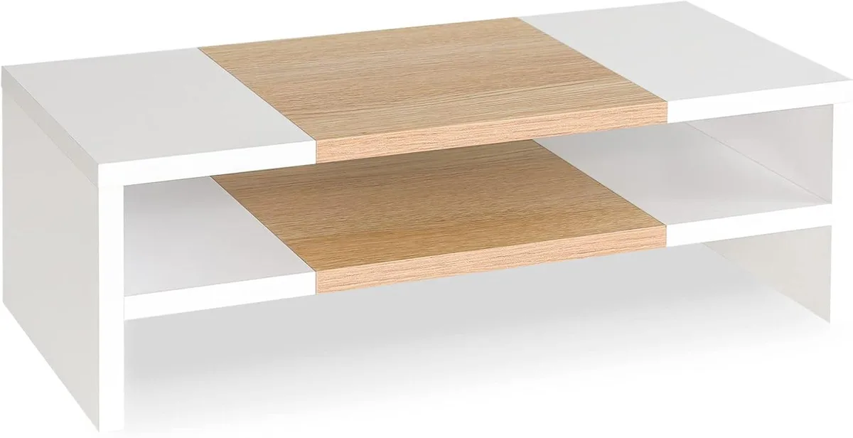 PISKEKAT PISKEKAT 2-Tier Monitor Stand 20×9.5×6.7in Maple 80lb — product photo