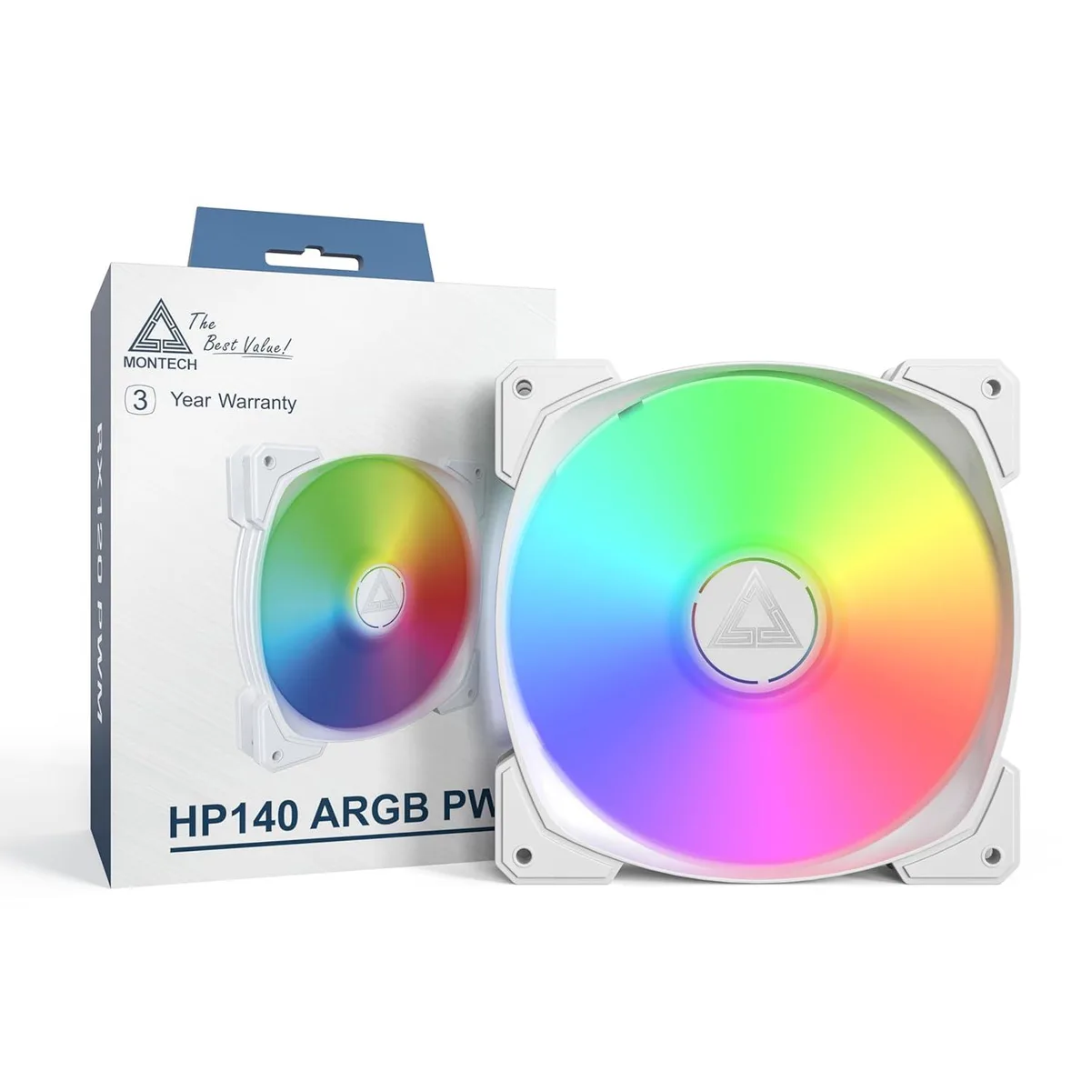 Montech Montech HP140 ARGB PWM 140mm White case fan — product photo