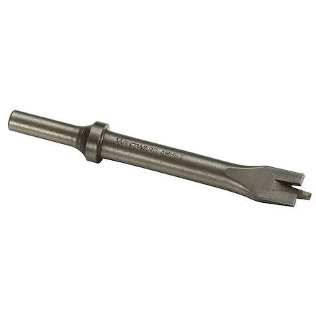 Steel scaling chisel with round 0.401 in shank and 5/8 in tip