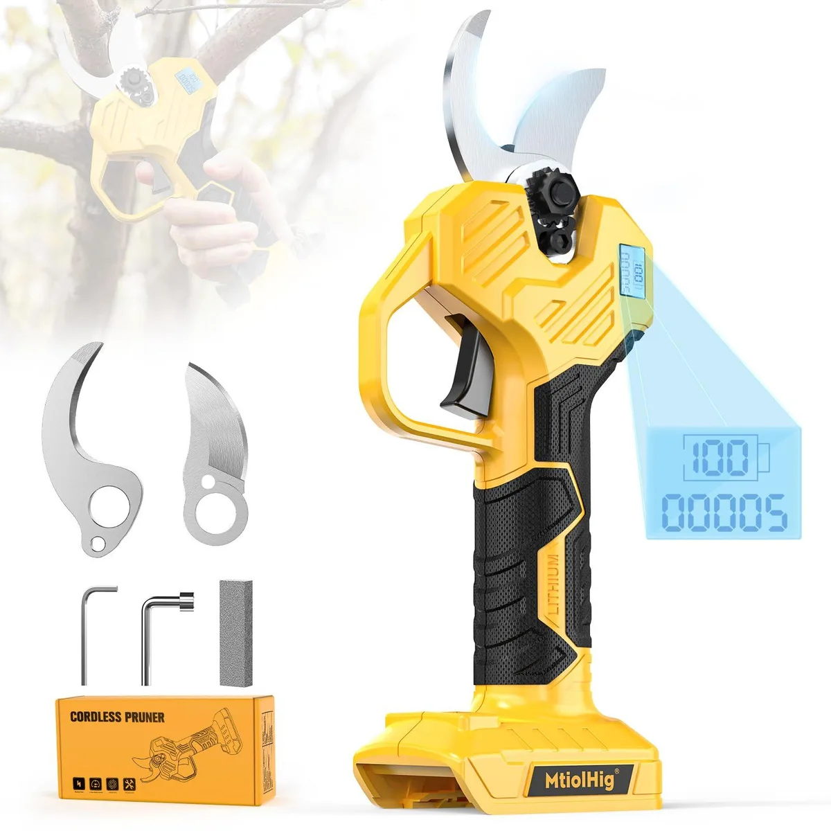  Electric Pruning Shears for DeWalt 20V 26000RPM Brushless 1.5-2 inch Cut LCD SK7 Blades — product photo