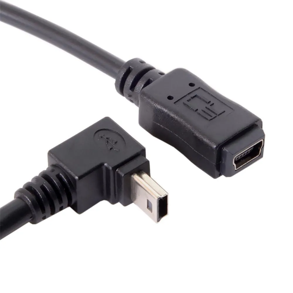 Vszerda Vszerda Mini USB 5-Pin Male-Female 90° Down Angle Cable 20cm — product photo