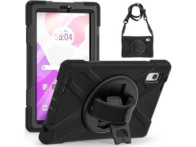 ORVIX ORVIX Rugged Case for Lenovo Tab M9 TB-310FU 2023 Black with Stand Hand Strap Shoulder Belt — product photo