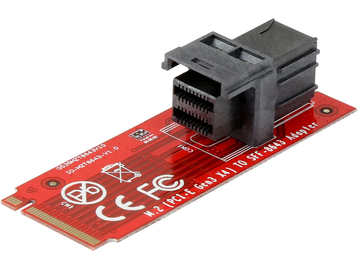 Syba Syba SI-ADA40121 U.2 SFF-8639 to M.2 M-Key NVMe expansion card — product photo