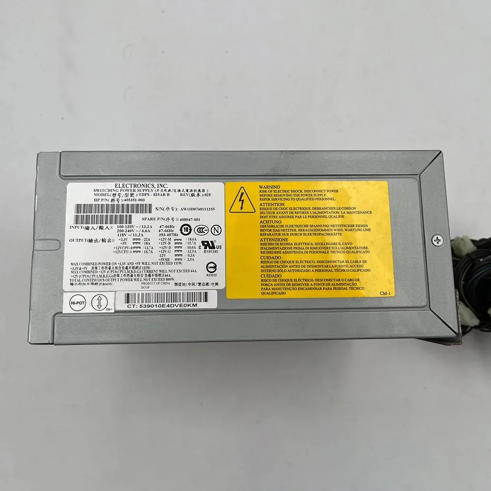 KHACHIMO KHACHIMO XW8400 XW9400 TDPS-825AB B 825W power supply — product photo