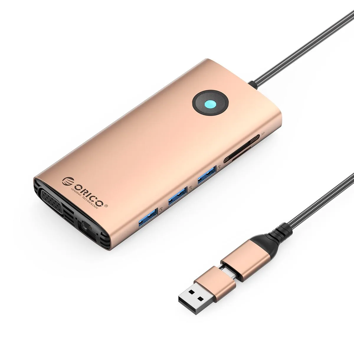 Orico Orico DPL12 12-in-1 USB-C Docking Station Gold — product photo