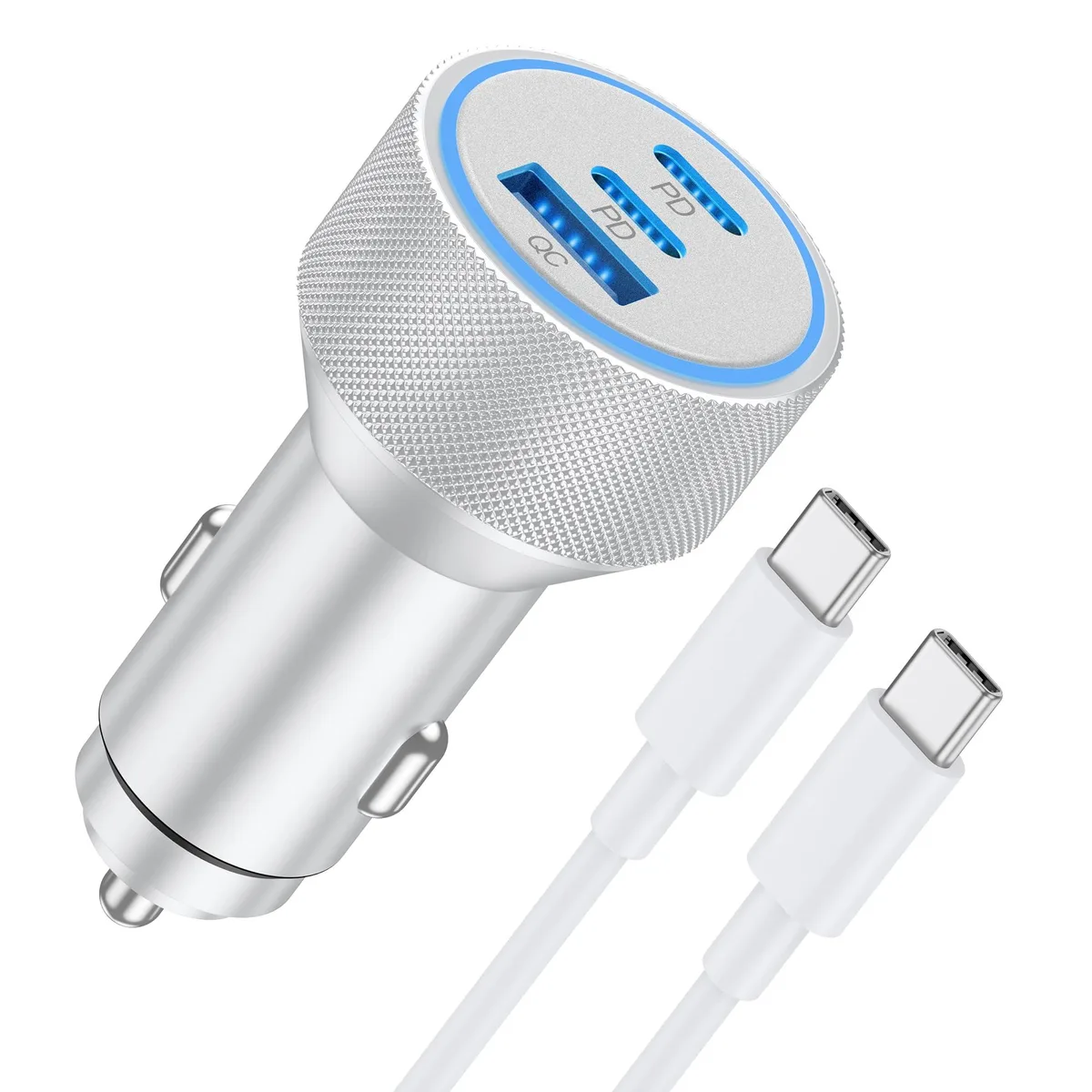  WODENTA C23XC-199 67W 3-Port USB Car Charger White — product photo
