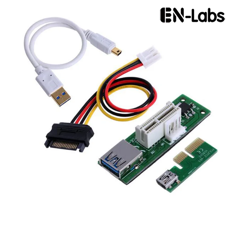 EN-Labs EN-Labs PCIE1X21X PCIe 1X to 1X riser cable 90 degree 1ft — product photo