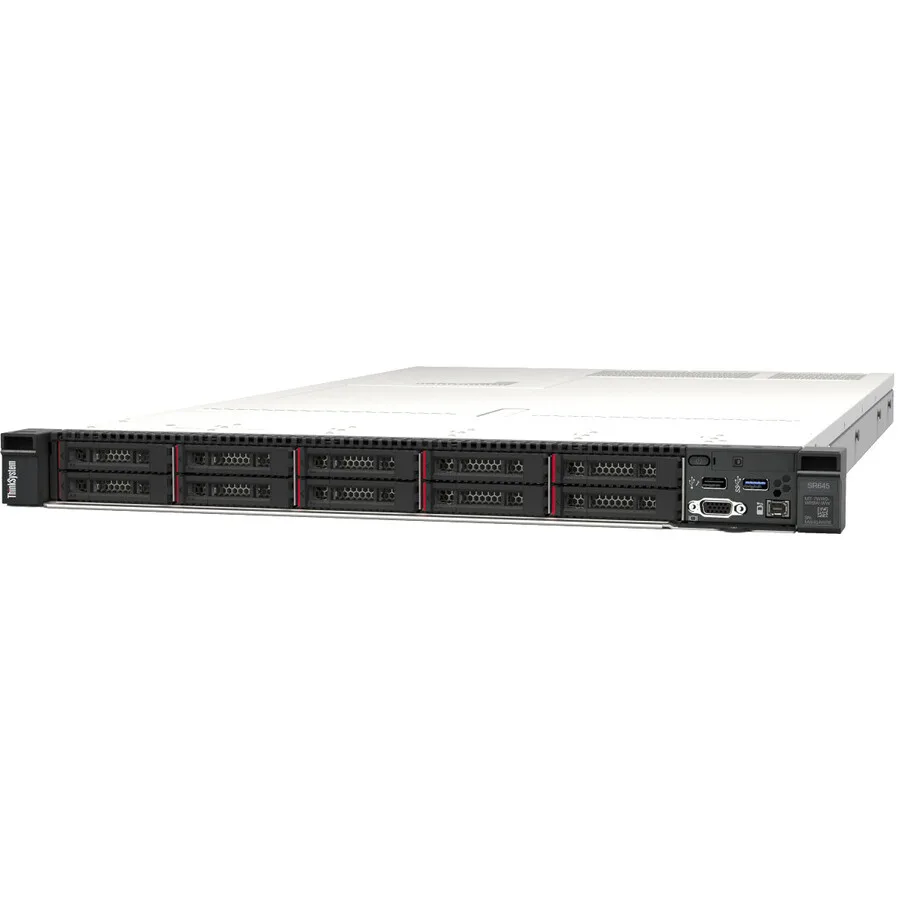 Lenovo Lenovo ThinkSystem SR645 7D2XA04GNA 1U rack server AMD EPYC 7282 2.40 GHz 32 GB — product photo