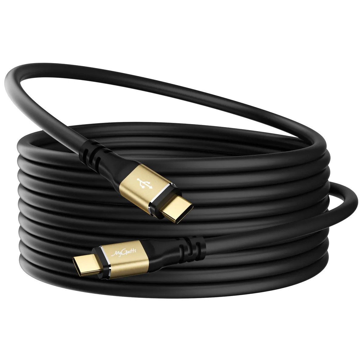  AT&amp;T USB-C to USB-C Cable 25FT 100W 5A Black — product photo