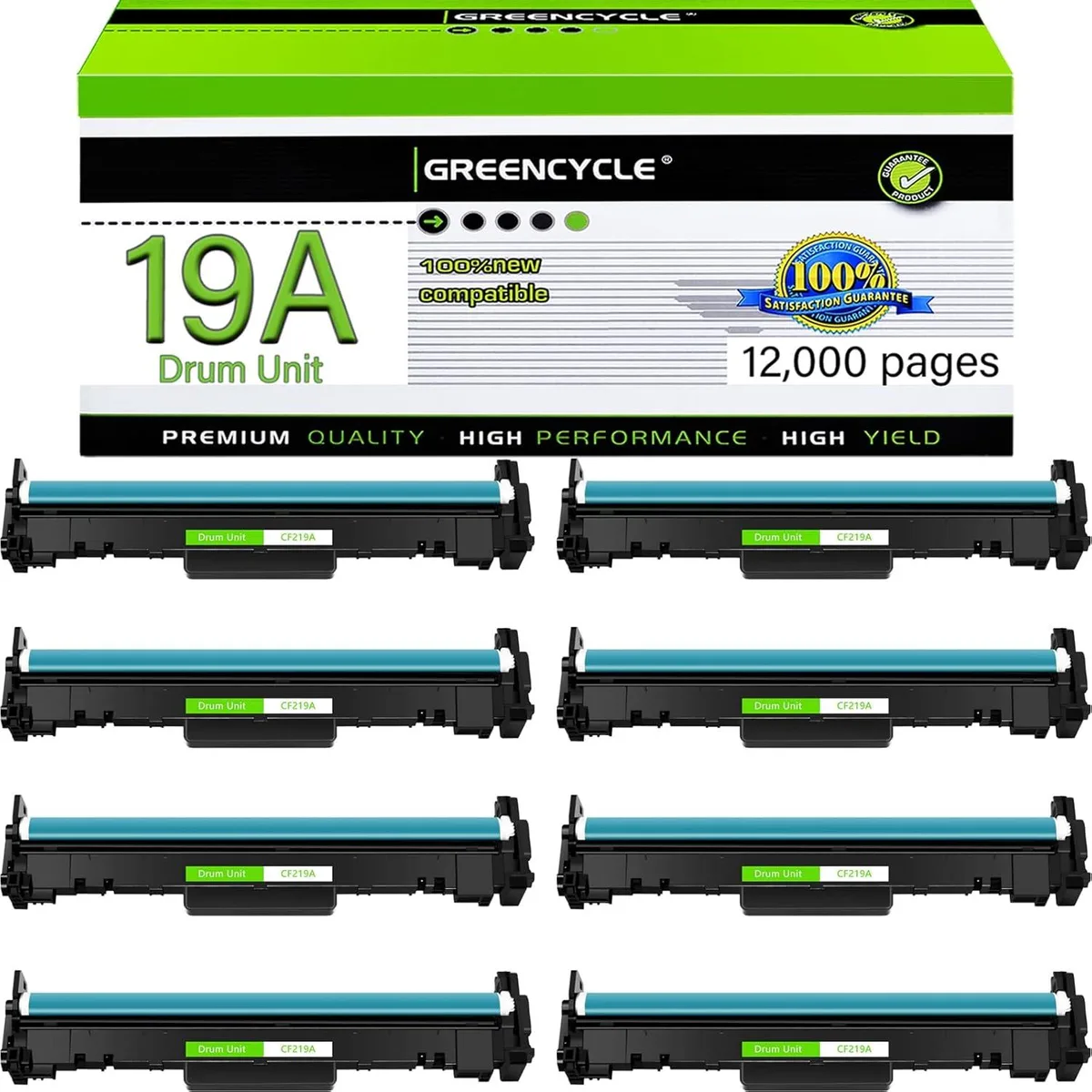 GREENCYCLE GREENCYCLE CF219A drum unit 8-pack black 12000 pages — product photo