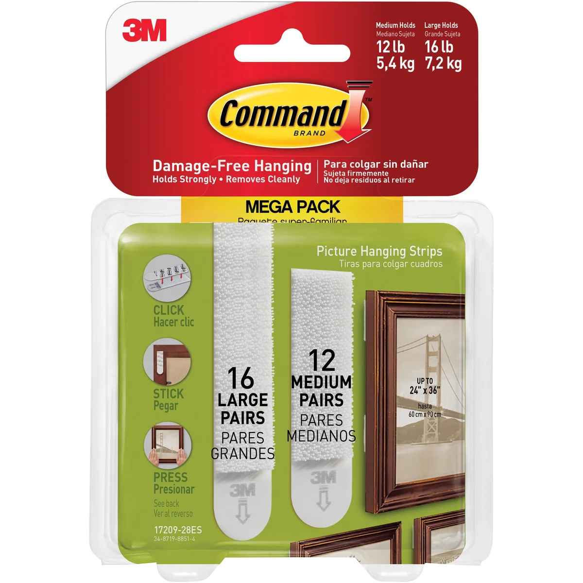 3M 3M Command Picture Hanging Strips 28 Pack White 1720928 — product photo