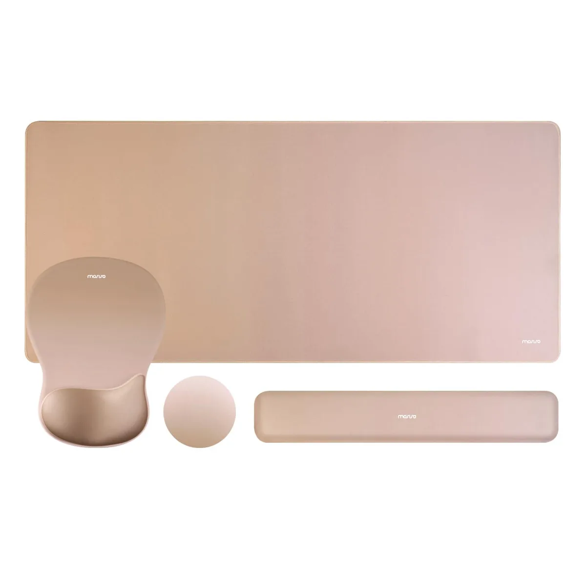  MOSISO Keyboard Mouse Pad Set Large 35.43 x 15.75 in Brown — product photo