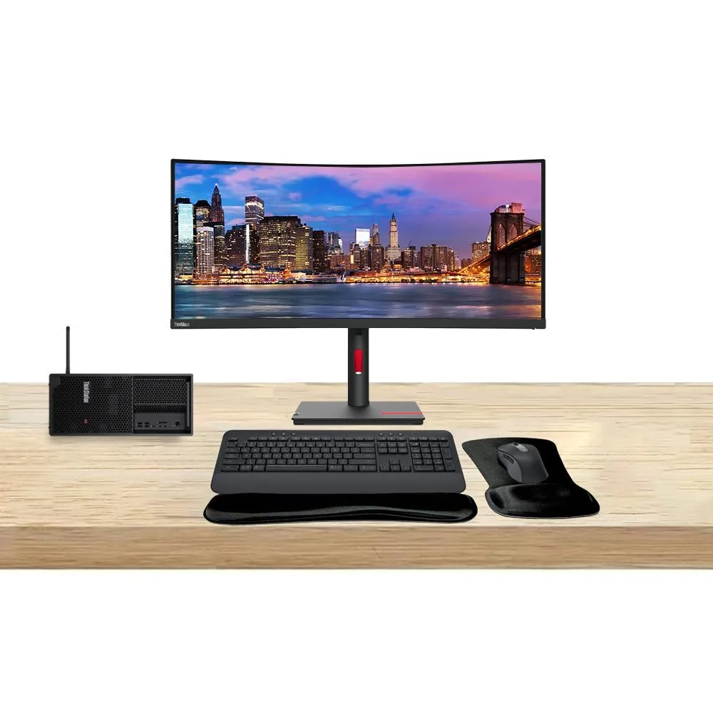 Lenovo Lenovo ThinkStation P3 Tower i7-14700K 64GB 1TB RTX A4000 16GB ThinkVision T34w 34 3440x1440 MK650 — product photo
