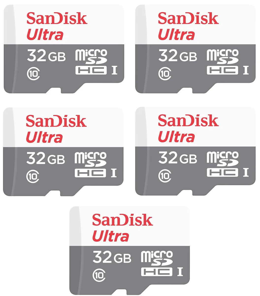 SanDisk SanDisk Ultra 32GB microSDHC Class 10 5-pack SDSQUNR-032G-GN3MN — product photo