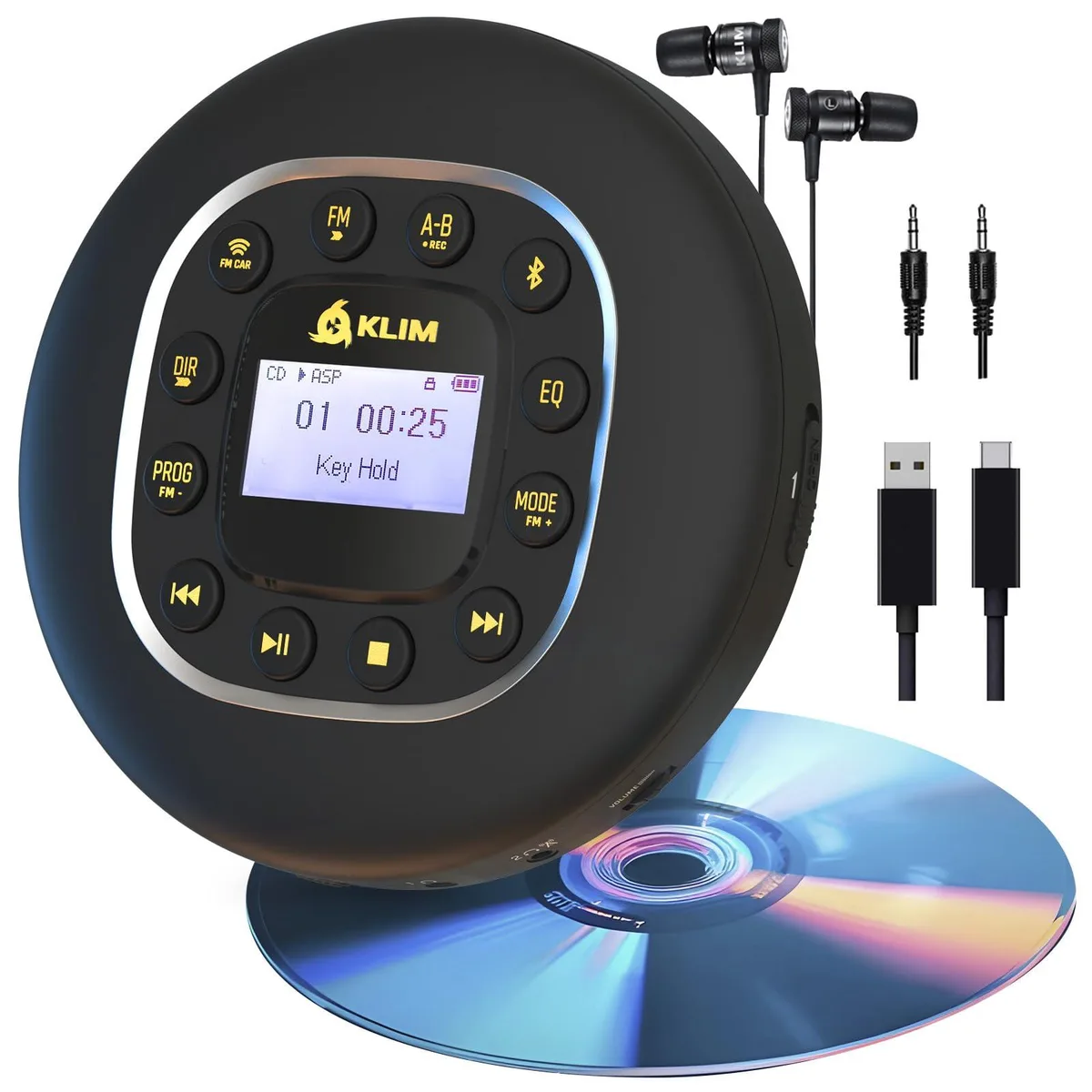 KLIM Journey Portable CD Player Gold — product photo