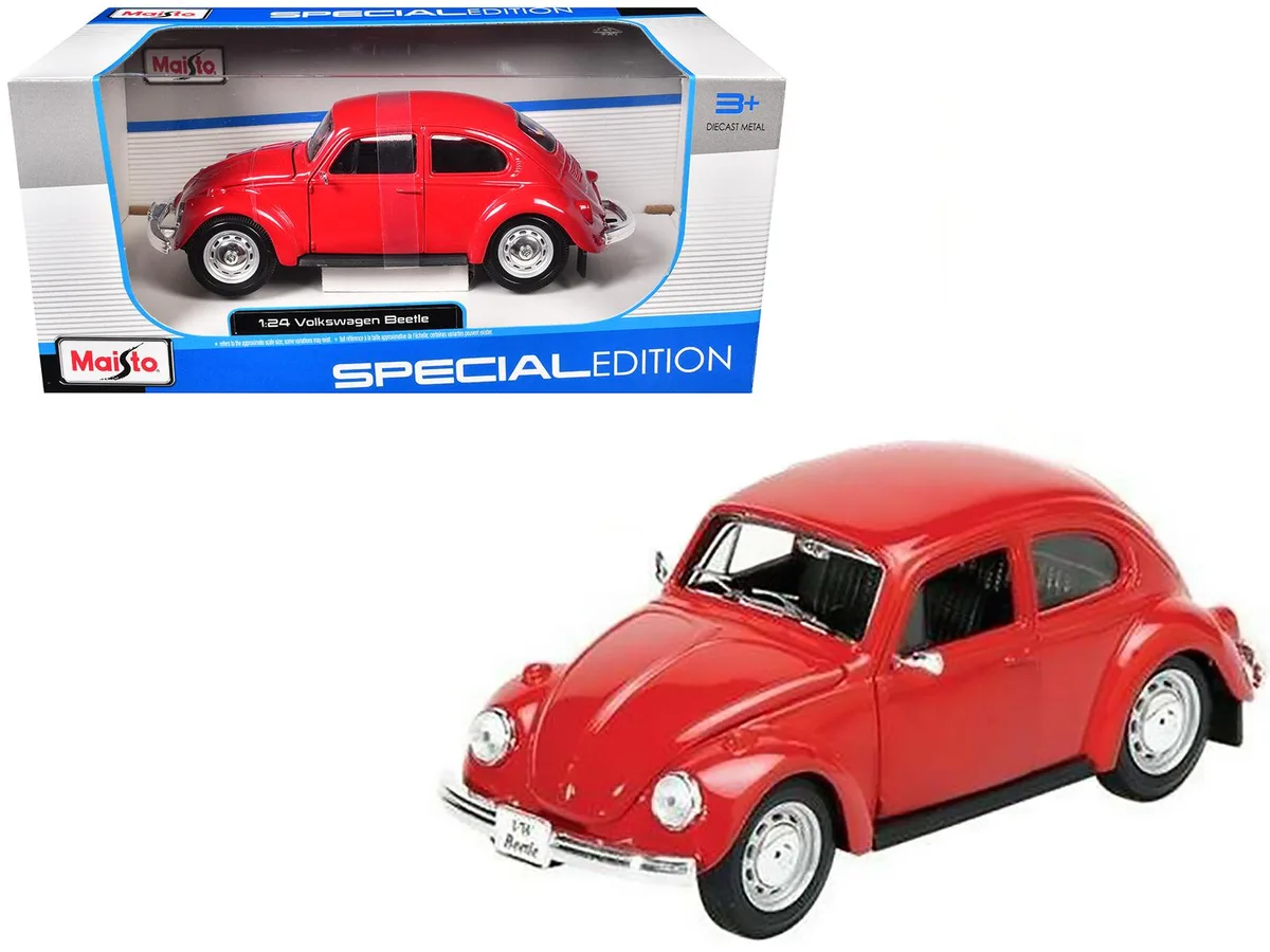 Maisto Maisto 1973 Volkswagen Beetle Red 1/24 Diecast Hobby Collectible — product photo