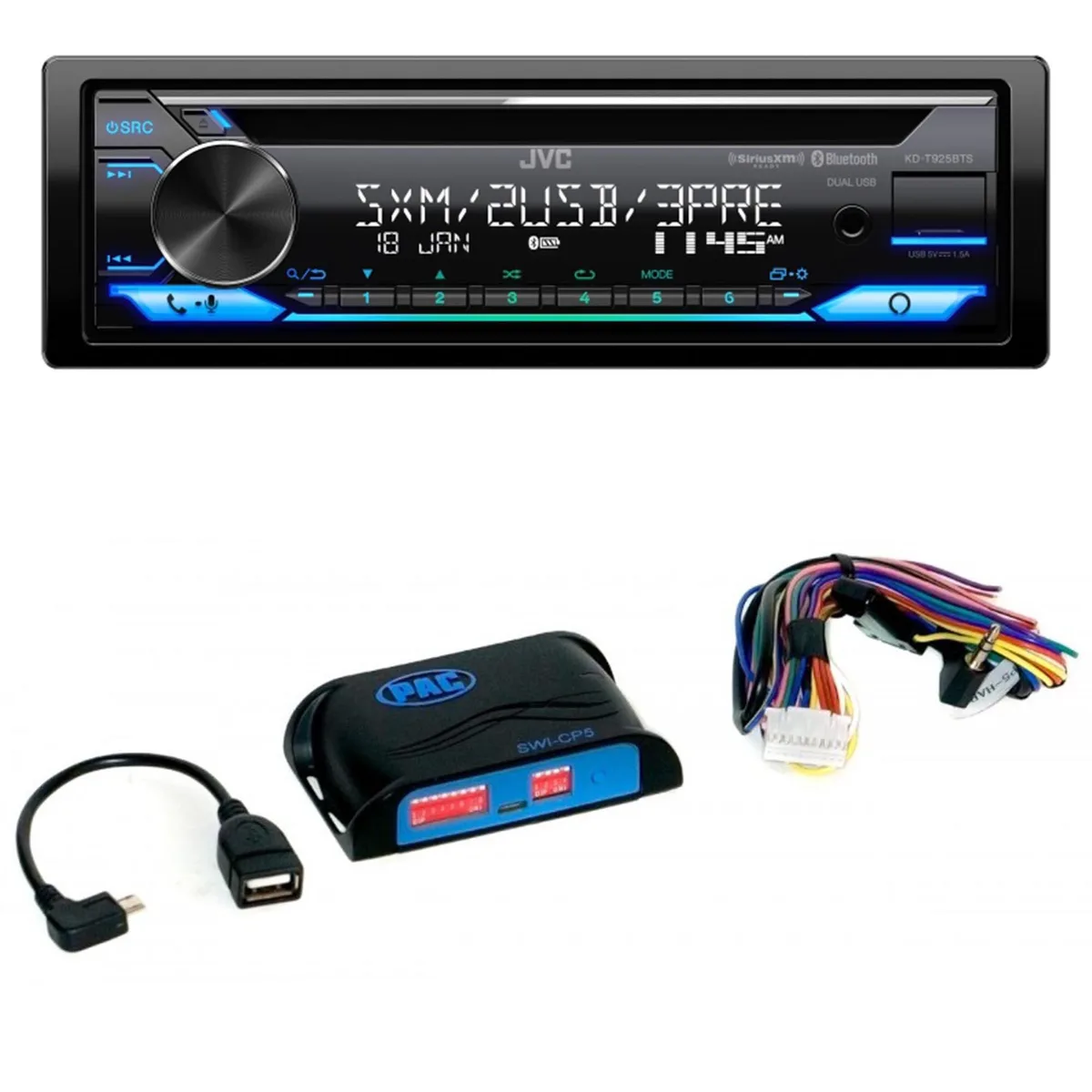 JVC JVC KD-T925BTS CD Receiver with SWI-CP5 Interface — product photo