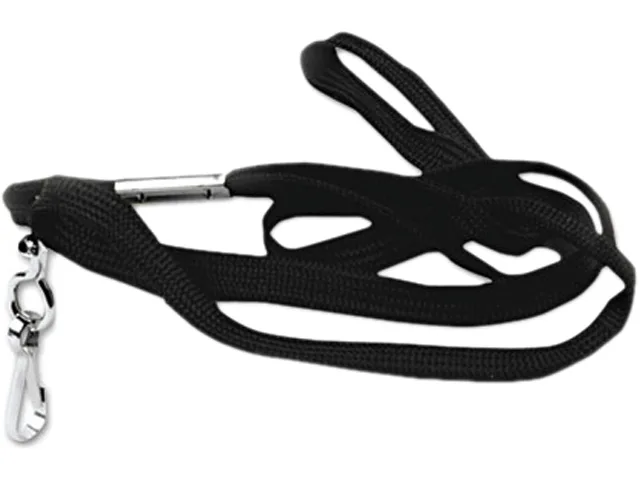 Advantus Advantus 75424 Deluxe Lanyards J-Hook 36" Black 24/Box — product photo
