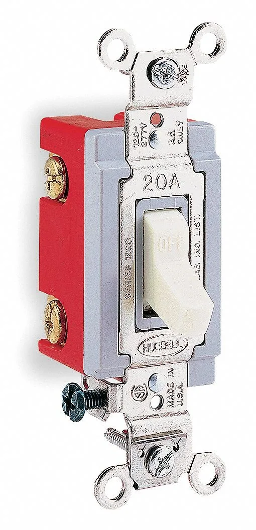 Hubbell Incorporated Hubbell Incorporated HBL1223GY 3-Way Toggle Switch 20A 120/277V Gray — product photo