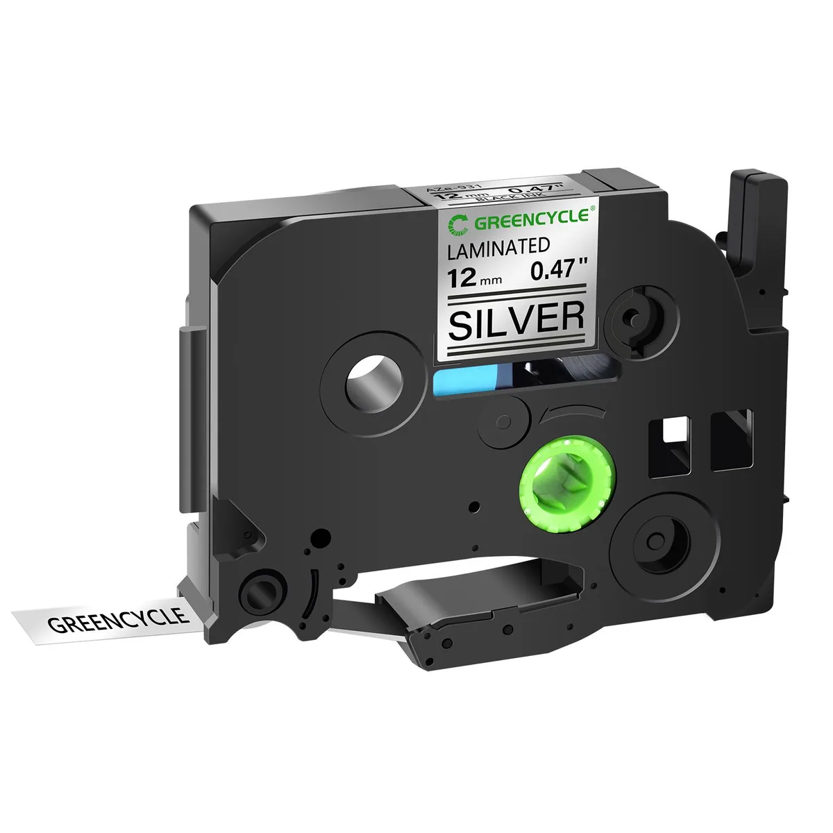 GREENCYCLE GREENCYCLE TZe-931 12mm 0.47 Laminated Silver labelmaker tape — product photo