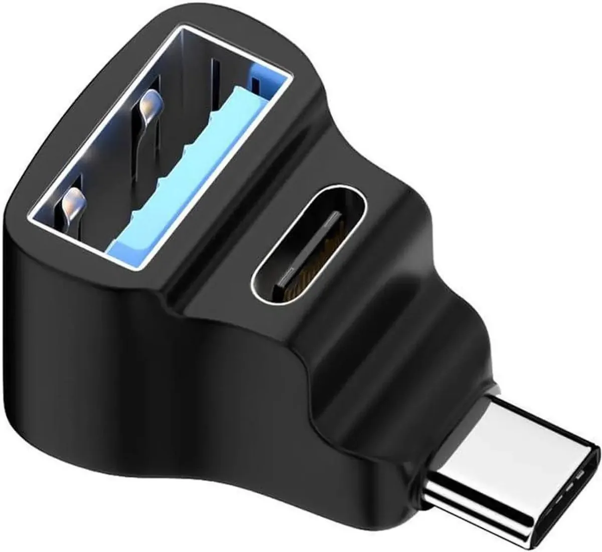 SMUGDESK SMUGDESK Right Angle USB-C to Dual USB-A + USB-C Splitter 10Gbps PD — product photo